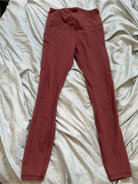 Orange leggings with pockets